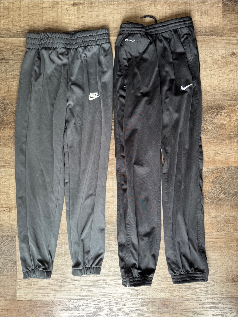 *bundle* Nike Kids Black and gray Athletic Joggers Duo with White Swooshes